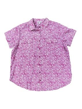 Woman’s Woman Within lightweight floral button front top size 1X (22/24)